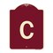 Signmission Designer Series Sign W/ Letter C, Burgundy Heavy-Gauge Aluminum Sign, 24" x 18", BU-1824-22960 A-DES-BU-1824-22960 - alternate 1
